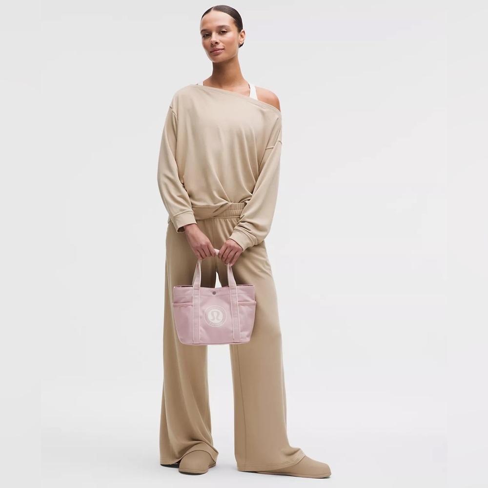 Lululemon Daily Multi-Pocket Mini Canvas Tote Bag 6.5L - mink berry light ivory - Picture 2 of 15